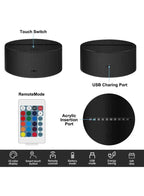 Multi-color Batman 3D LED Night Lamp, USB Desk Lamp, 16 Color with remote control Bedroom Table Lamp, Home Décor Light Gifts Fatio General Trading