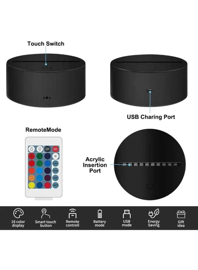 Multi-color Batman 3D LED Night Lamp, USB Desk Lamp, 16 Color with remote control Bedroom Table Lamp, Home Décor Light Gifts Fatio General Trading