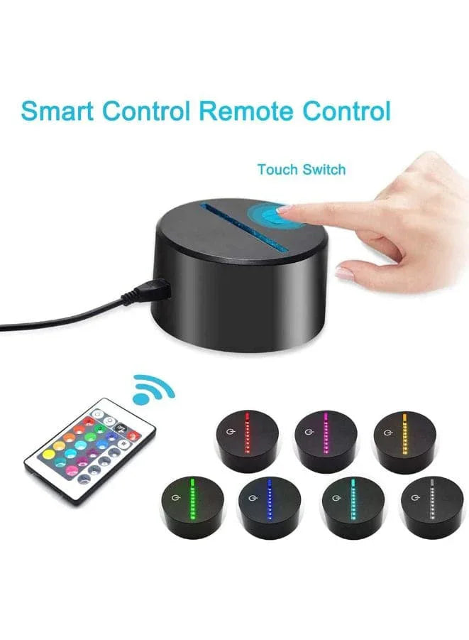 Multi-color Music Note 3D LED Night Lamp, USB Desk Lamp, 16 Color with remote control Bedroom Table Lamp, Home Décor Light Gifts Fatio General Trading