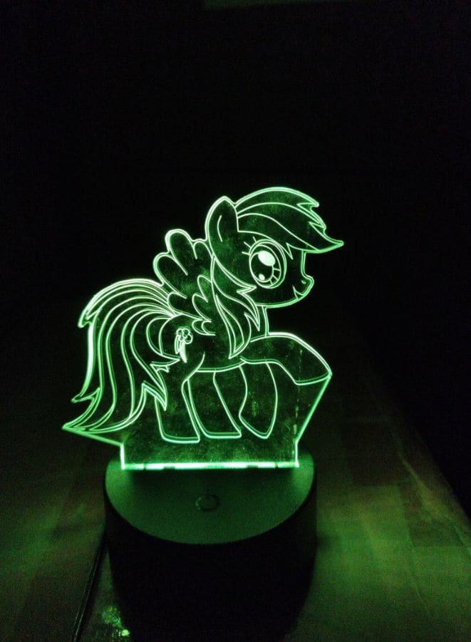 Multi-color Pony 3D LED Night Lamp, USB Desk Lamp, 16 Color with remote control Bedroom Table Lamp, Home Décor Light Gifts Fatio General Trading