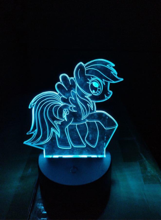 Multi-color Pony 3D LED Night Lamp, USB Desk Lamp, 16 Color with remote control Bedroom Table Lamp, Home Décor Light Gifts Fatio General Trading