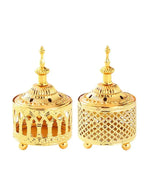 Elegant  Bakhoor Incense Burner Gold - Portable Luxurious Golden Burner for Home, Relaxation and Office