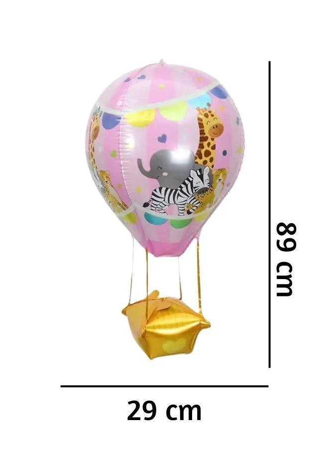 89 cm 3D Hot Air Foil Balloon, Birthday Party Decor, Anniversary Decor, Graduation Decor, Holiday Decor, Easter Decor, ZOO Theme