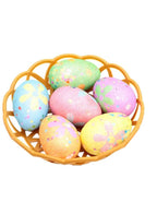 Party Magic DIY Easter Eggs Paint set Pack with 3 White Foam Eggs, Colors and Paint Brush for Kids on Easter, Party and Holiday Decoration Toy Fatio General Trading