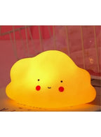 Portable Kids Cartoon LED Night Light Children Bedroom Table Lamp Bedside Moon Star Nightlight  Best Birthday Gift for Kids, Home Décor, Kid' Room Decoration, Living Room, Yellow Cloud Fatio General Trading