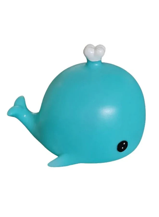 Portable Kids Cartoon LED Night Light Children Bedroom Table Lamp Bedside Moon Star Nightlight  Best Birthday Gift for Kids, Home Décor, Kid' Room Decoration, Living Room, Blue Whale Fatio General Trading