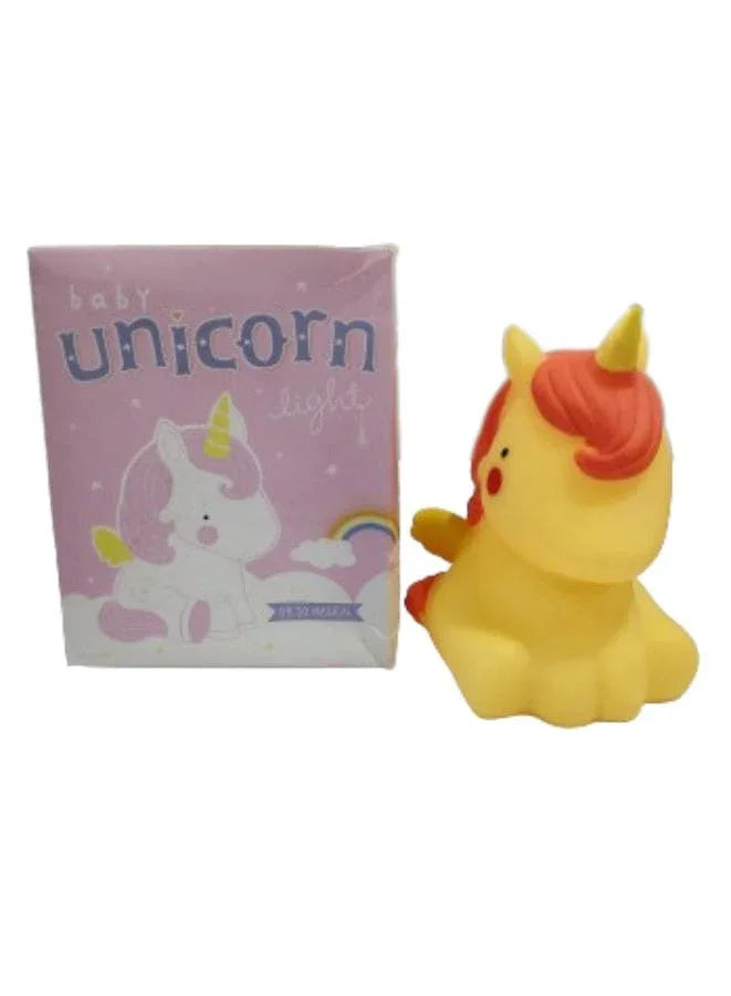 Portable Kids Cartoon LED Night Light Children Bedroom Table Lamp Bedside Moon Star Nightlight  Best Birthday Gift for Kids, Home Décor, Kid' Room Decoration, Living Room, Yellow Unicorn Fatio General Trading