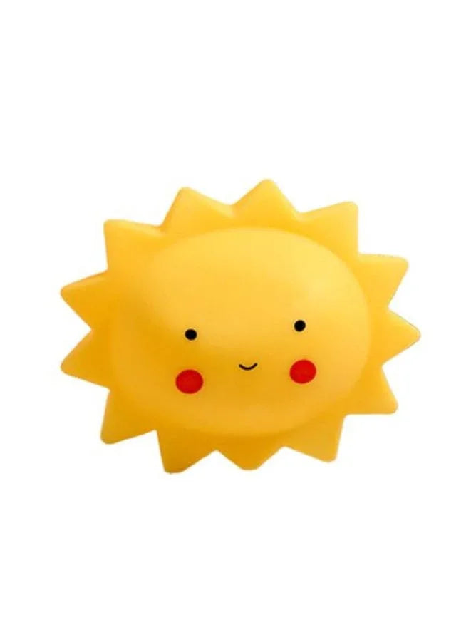 Portable Kids Cartoon LED Night Light Children Bedroom Table Lamp Bedside Moon Star Nightlight  Best Birthday Gift for Kids, Home Décor, Kid' Room Decoration, Living Room, Yellow Sun Fatio General Trading