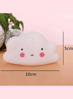 Portable Kids Cartoon LED Night Light Children Bedroom Table Lamp Bedside Moon Star Nightlight  Best Birthday Gift for Kids, Home Décor, Kid' Room Decoration, Living Room, White Cloud Fatio General Trading