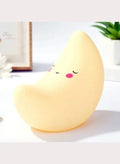 Portable Kids Cartoon LED Night Light Children Bedroom Table Lamp Bedside Moon Star Nightlight  Best Birthday Gift for Kids, Home Décor, Kid' Room Decoration, Living Room, Yellow Moon Fatio General Trading