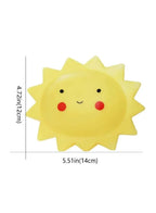 Portable Kids Cartoon LED Night Light Children Bedroom Table Lamp Bedside Moon Star Nightlight  Best Birthday Gift for Kids, Home Décor, Kid' Room Decoration, Living Room, Yellow Sun Fatio General Trading