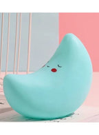 Portable Kids Cartoon LED Night Light Children Bedroom Table Lamp Bedside Moon Star Nightlight  Best Birthday Gift for Kids, Home Décor, Kid' Room Decoration, Living Room, Blue Moon Fatio General Trading