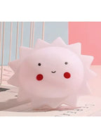 Portable Kids Cartoon LED Night Light Children Bedroom Table Lamp Bedside Moon Star Nightlight  Best Birthday Gift for Kids, Home Décor, Kid' Room Decoration, Living Room, White Sun Fatio General Trading