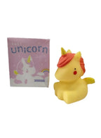 Portable Kids Cartoon LED Night Light Children Bedroom Table Lamp Bedside Moon Star Nightlight  Best Birthday Gift for Kids, Home Décor, Kid' Room Decoration, Living Room, Yellow Unicorn Fatio General Trading