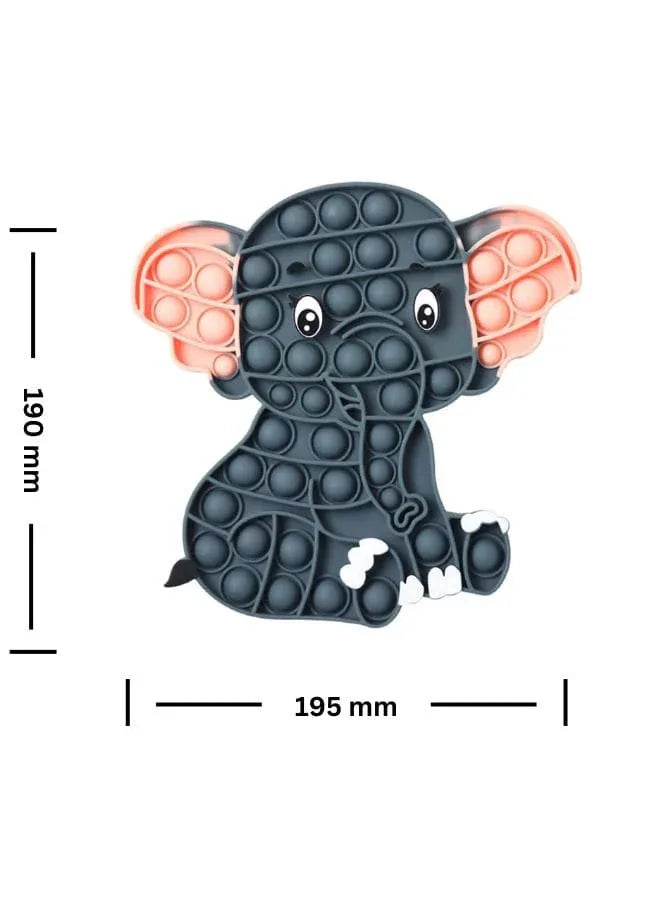 Push Pop Bubble Fidget Toy, Silicone Animal Sensory Squeeze Toy, Stress Relief, Anti-Anxiety, ADHD, Autism, Special Fidget Popper Gift for Kids and Adults, Elephant A Fatio General Trading