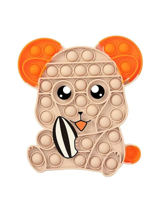 Push Pop Bubble Fidget Toy, Silicone Animal Sensory Squeeze Toy, Stress Relief, Anti-Anxiety, ADHD, Autism, Special Fidget Popper Gift for Kids and Adults, Mouse A Fatio General Trading