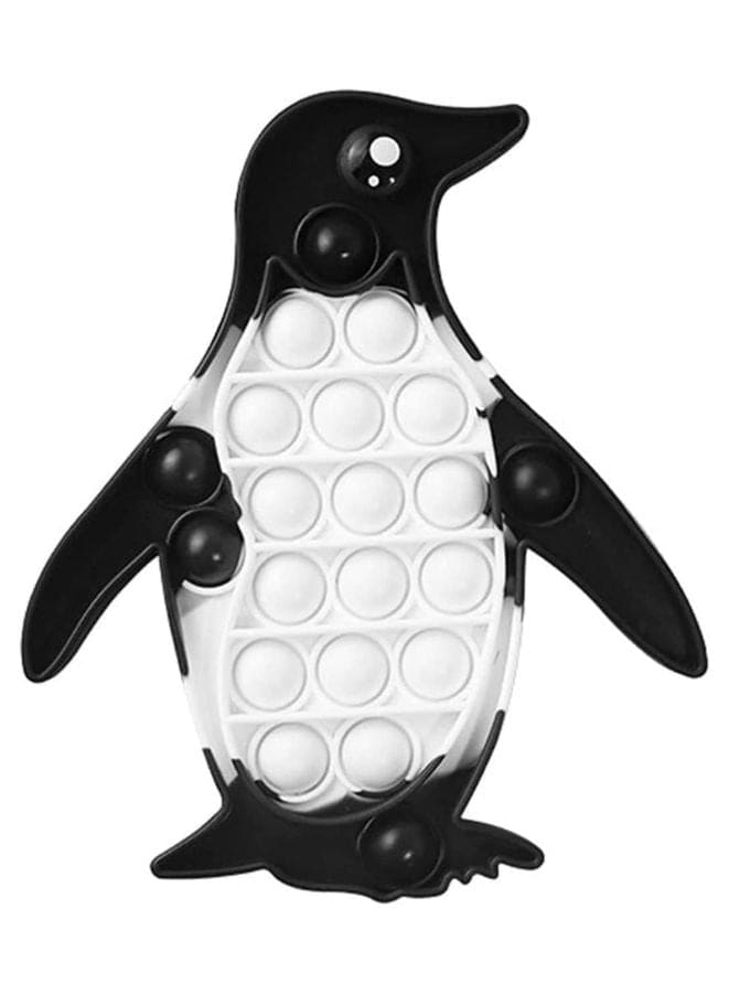 Push Pop Bubble Fidget Toy, Silicone Animal Sensory Squeeze Toy, Stress Relief, Anti-Anxiety, ADHD, Autism, Special Fidget Popper Gift for Kids and Adults, Penguin A Fatio General Trading