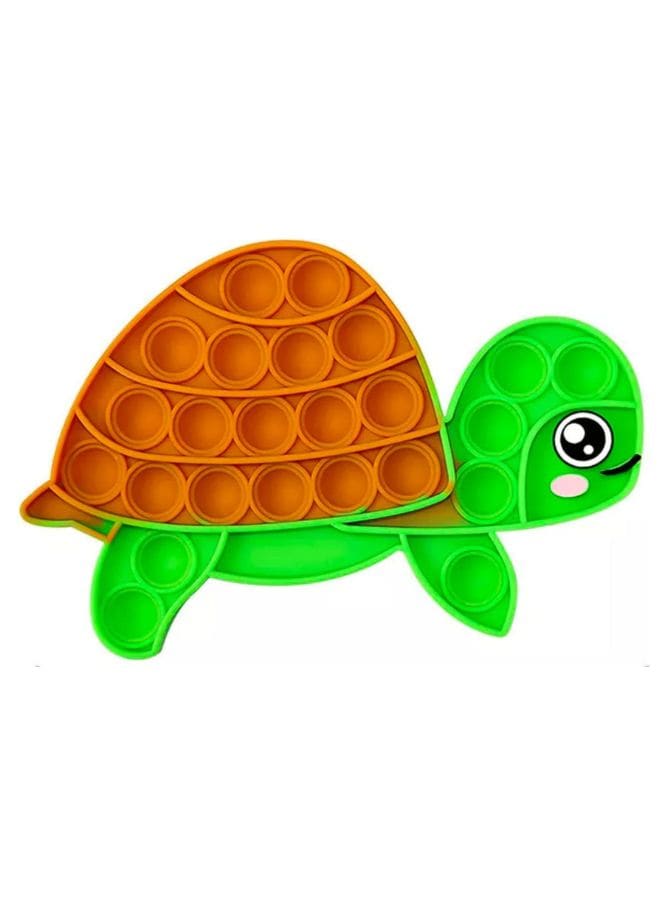 Push Pop Bubble Fidget Toy, Silicone Animal Sensory Squeeze Toy, Stress Relief, Anti-Anxiety, ADHD, Autism, Special Fidget Popper Gift for Kids and Adults, Tortoise A Fatio General Trading