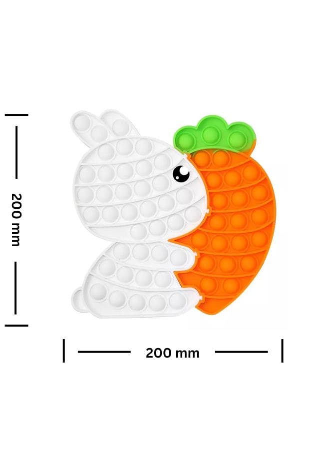 Push Pop Bubble Fidget Toy, Silicone Animal Sensory Squeeze Toy, Stress Relief, Anti-Anxiety, ADHD, Autism, Special Fidget Popper Gift for Kids and Adults, Rabbit A Fatio General Trading