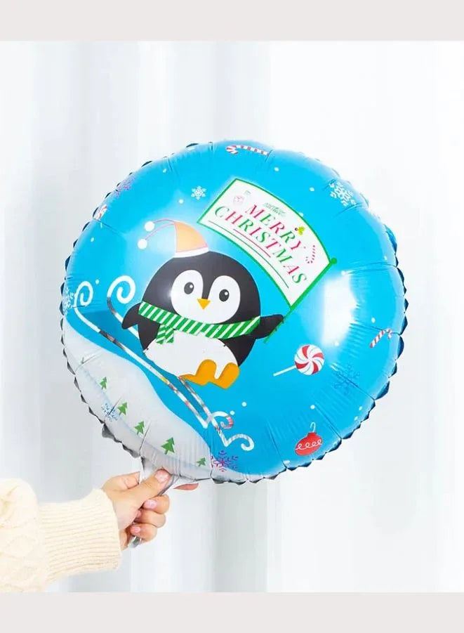 6-Piece Christmas Celebration Balloon Pack for Festive Decorations (6 Different Designs)