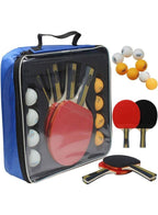 Quality Ping Pong Paddle Set - 4 Professional Table Tennis Rackets/Paddles - 8 Premium Balls, Portable Cover Case Holder Included Fatio General Trading
