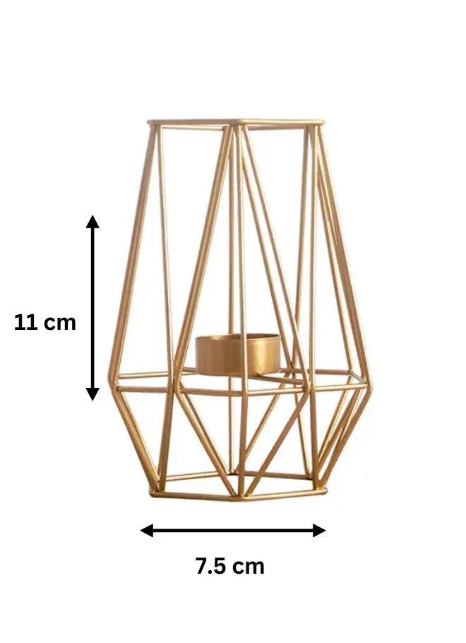 Elegant Metal Candle Holder - Stylish and Functional Home Decor Accent (Gold Color)