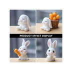Radish Bunny Ornaments, Miniature Fairy Garden Ornaments, Cute Rabbits and Carrot House for Plant Pot, Home Decoration, Simulation Model Decoration, Bunny 3 Fatio General Trading