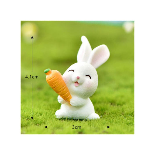Radish Bunny Ornaments, Miniature Fairy Garden Ornaments, Cute Rabbits and Carrot House for Plant Pot, Home Decoration, Simulation Model Decoration, Bunny 2 Fatio General Trading