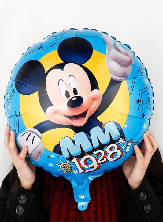 Disney Mickey Mouse Balloon Set - Blue | Fun Party Decor with Balloon Bouquet, Latex Balloons, and Foil Mickey Balloon | Perfect for Birthdays, Baby Showers