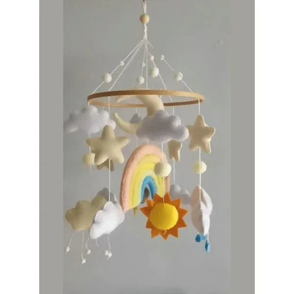 Rainbow Baby Crib Nursery Mobile Wall Hanging Decor, Baby Crib Mobile for Infants Ceiling Mobile, Cute and Adorable Hanging Decorations Fatio General Trading