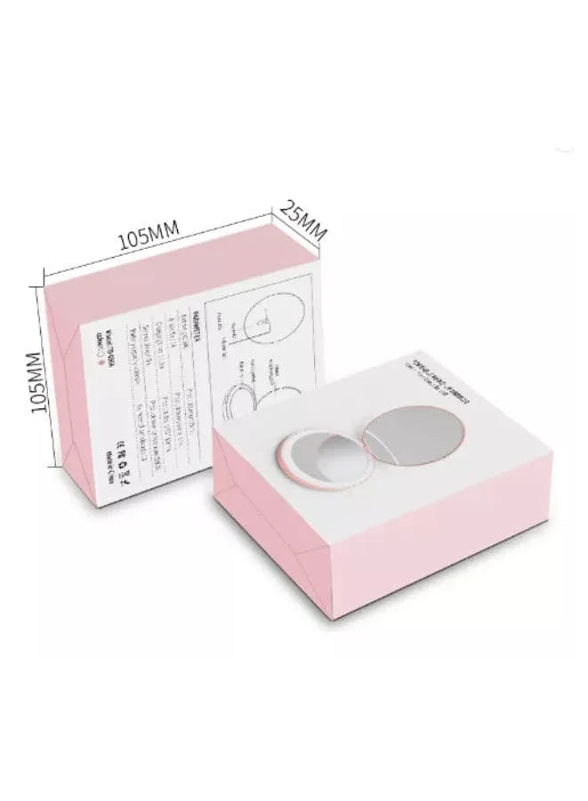 Rechargeable Compact Mirror with Light,1x/10x Magnification, Dimmable Lighted Travel Makeup Mirror,LED Compact Mirror for Purses,Pocket,Touch Switch,Type-c Charging,Daylight,Portable,Handheld, Pink Fatio General Trading