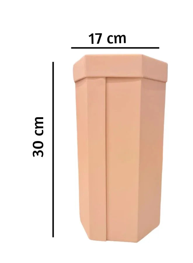 Hexagon Shape Surprise Flower Gift Box, 3 Tier, Gift for anniversary, wedding and Valentine's Day (Pink)