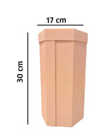 Hexagon Shape Surprise Flower Gift Box, 3 Tier, Gift for anniversary, wedding and Valentine's Day (Pink)