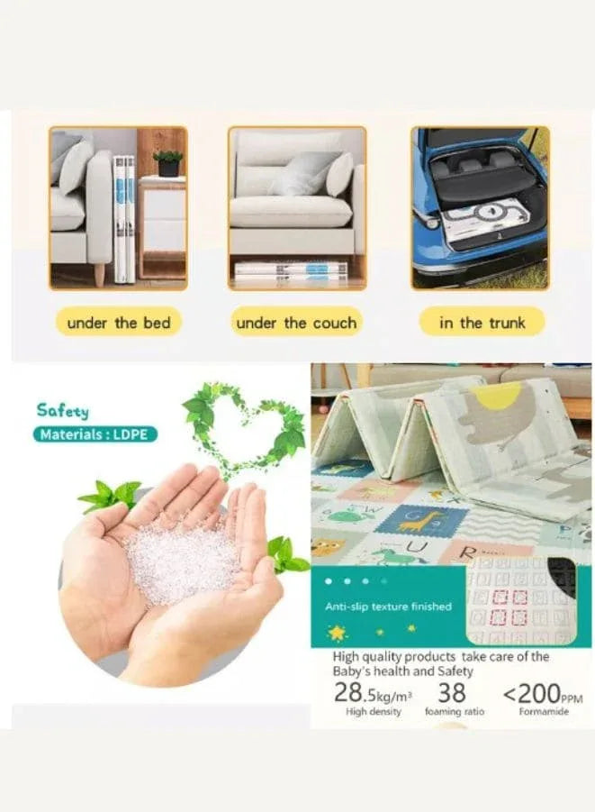 Reversible Folding Children's Waterproof and Non-toxic Double Sided Mat (200x180x1.0cm), Mouse Fatio General Trading