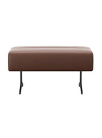 Stella Ottoman L with Table - Copper Genuine Leather
