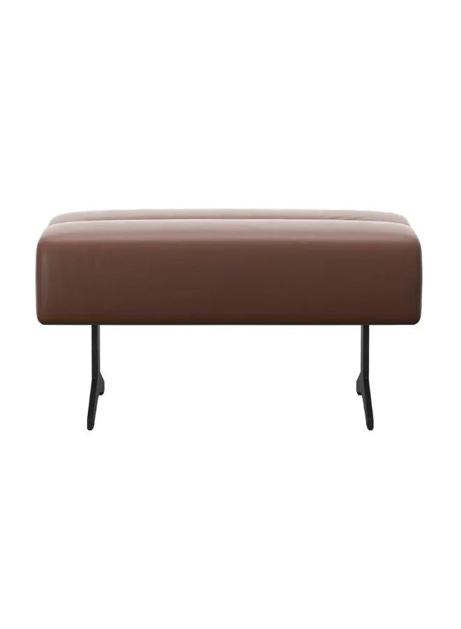 Stella Ottoman L with Table - Copper Genuine Leather