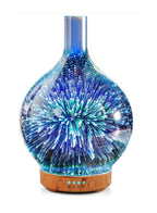 Serenity 3D Ultrasonic Glass Aroma Diffuser: Elevate Your Space with Soothing Aromas and Captivating LED Colors, 120 ML Fatio General Trading