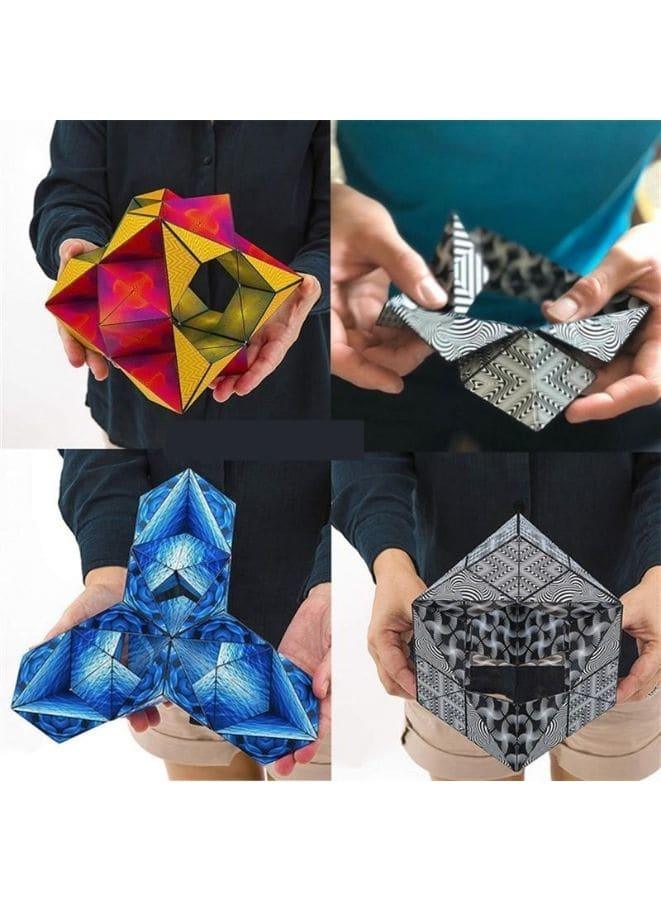 Shape Shifting Box, Fidget Cube with 36 Rare Earth Magnets - Extraordinary 3D Magic Cube – Cube Magnet Fidget Toy Transforms Into Over 70 Shapes, Light Blue Fatio General Trading