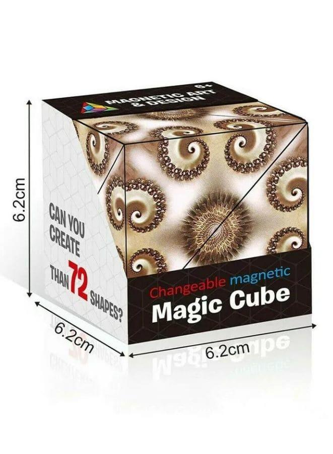 Shape Shifting Box, Fidget Cube with 36 Rare Earth Magnets - Extraordinary 3D Magic Cube – Cube Magnet Fidget Toy Transforms Into Over 70 Shapes, Design 1 Fatio General Trading