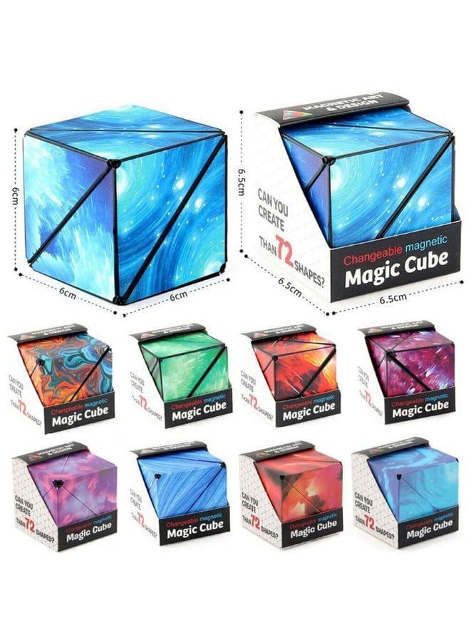 Shape Shifting Box, Fidget Cube with 36 Rare Earth Magnets - Extraordinary 3D Magic Cube – Cube Magnet Fidget Toy Transforms Into Over 70 Shapes, Red Fatio General Trading