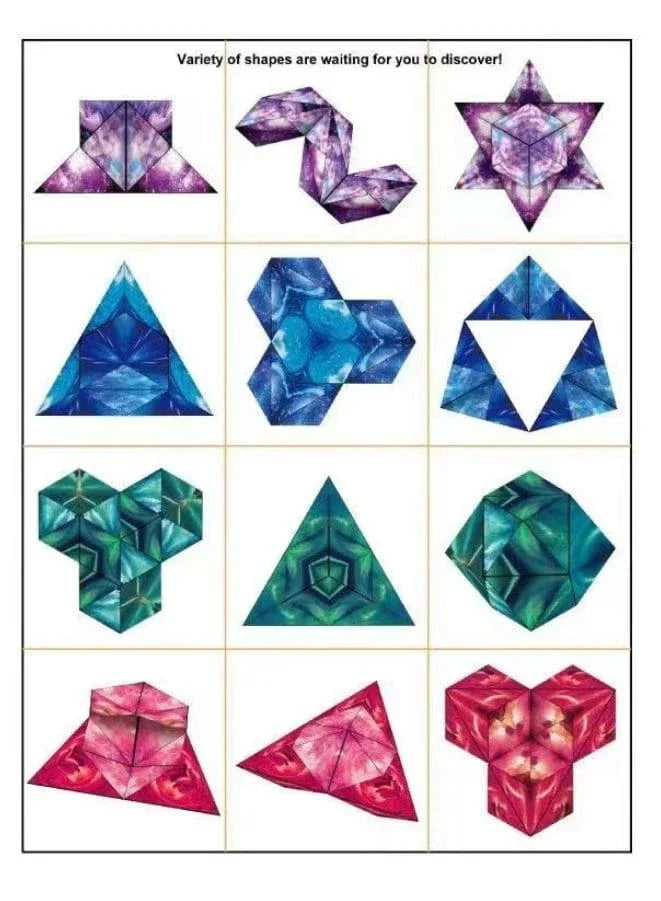 Shape Shifting Box, Fidget Cube with 36 Rare Earth Magnets - Extraordinary 3D Magic Cube – Cube Magnet Fidget Toy Transforms Into Over 70 Shapes, Green Fatio General Trading