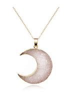 Silver Moon Alloy Link Chain Necklace for Women - Add a Touch of Celestial Charm Fatio General Trading