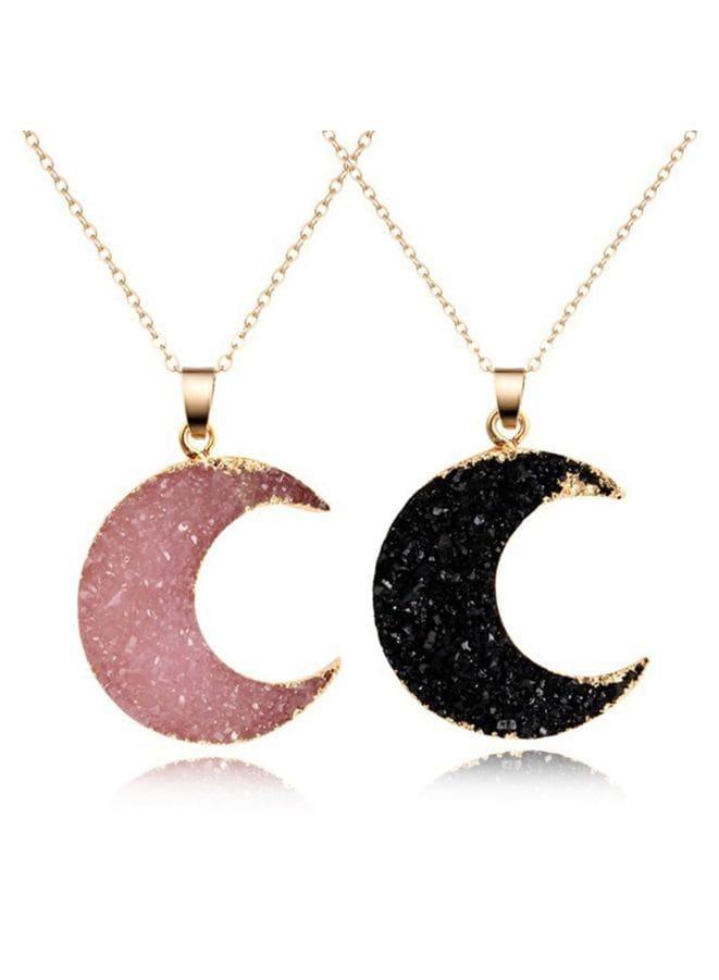 Silver Moon Alloy Link Chain Necklace for Women - Add a Touch of Celestial Charm Fatio General Trading