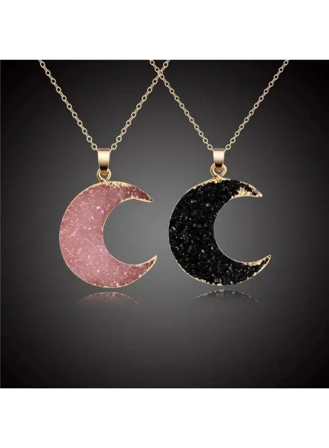 Silver Moon Alloy Link Chain Necklace for Women - Add a Touch of Celestial Charm Fatio General Trading