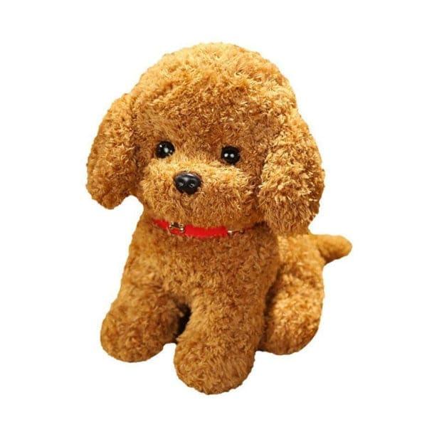 Soft and Adorable Realistic Furry Toy Dog with Pure Cotton Filling for Children Gift and Home Decoration, White Fatio General Trading