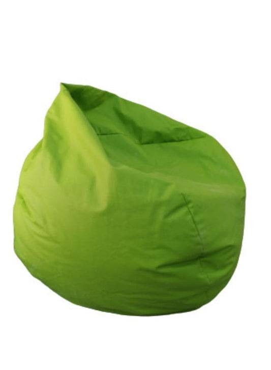 Solid Multi-Purpose Leather Bean Bag With Polystyrene Filling Green Fatio General Trading