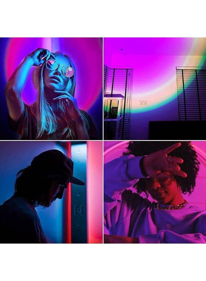 Sunset lamp Projection - 16 Colors and 4-Lighting Moods Sunset Projector lamp - 180° Flip USB Powered with Remote Fatio General Trading