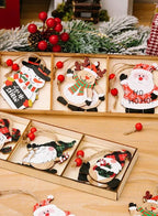 Wooden Christmas Ornaments Set – 9 Decorative Pendants for Window Hanging, Festive Holiday Décor for Homes, Offices, and Christmas Trees