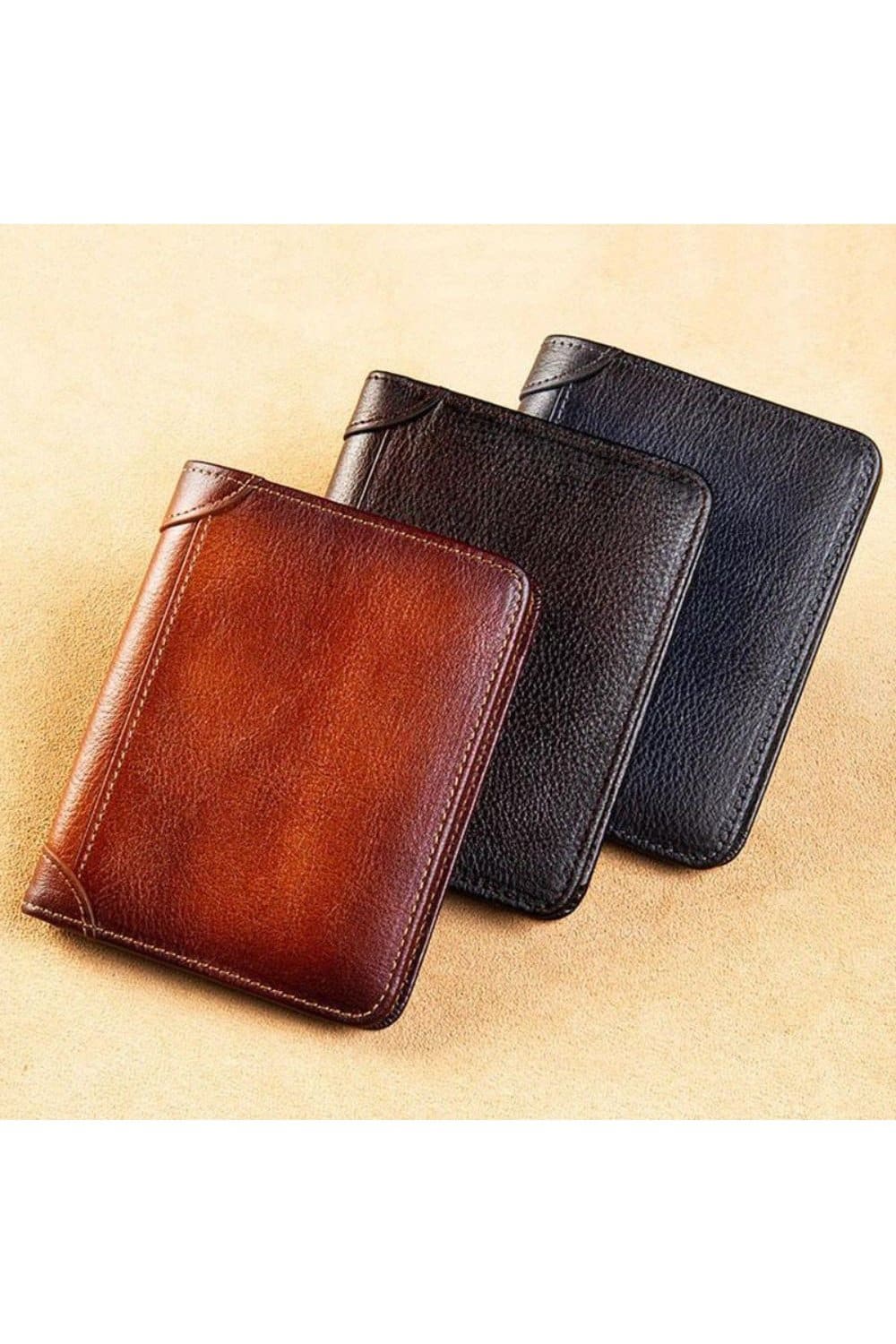Timeless Leather Wallet for Men - A Must-Have Accessory, Dark Blue Fatio General Trading