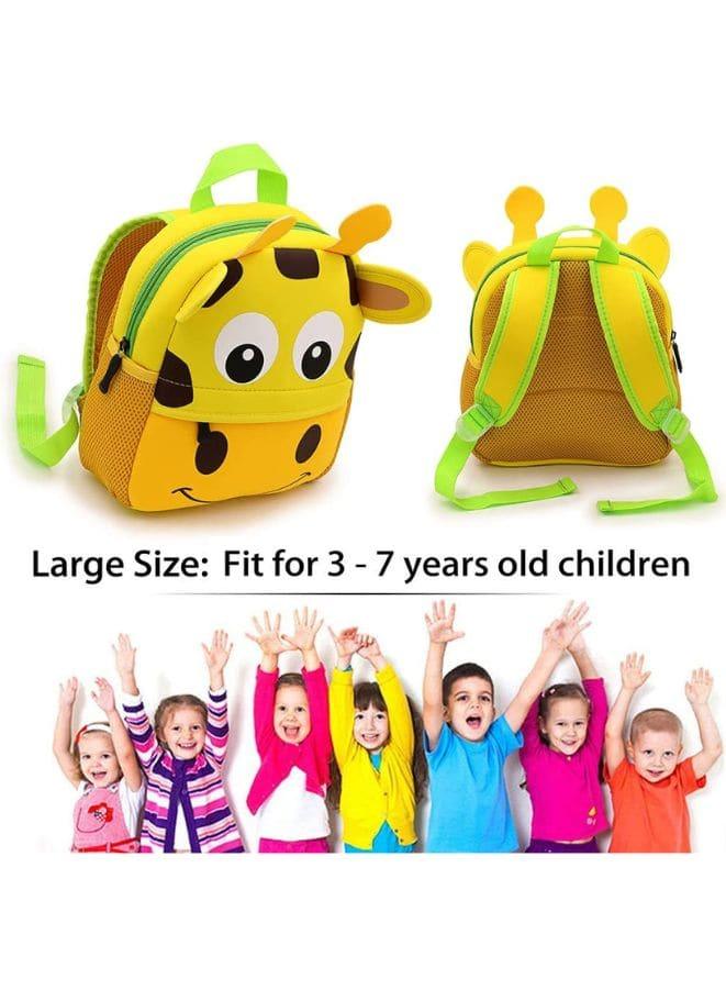 Toddler Backpack for Little Kids Water Resistance Kindergarten Preschool Cute Animal Cartoon Backpacks for Boys and Girls, Giraffe Fatio General Trading